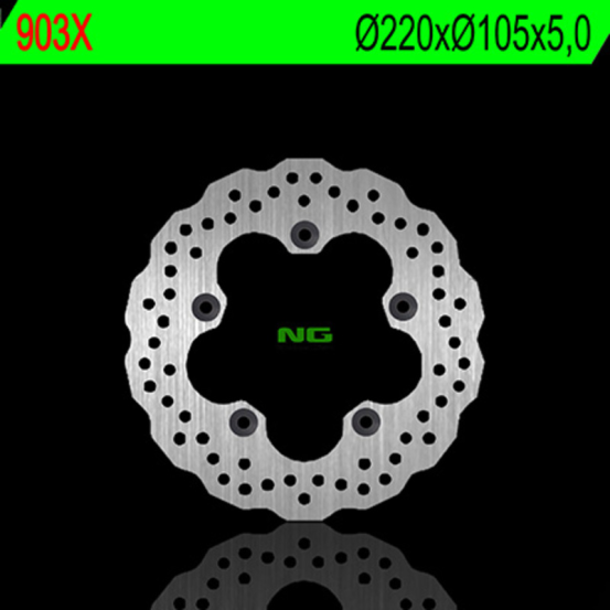 Disque de frein à pétales fixe arrière NG Wave 600 YZF R6 03-14 /1000 YZF R1 04-14