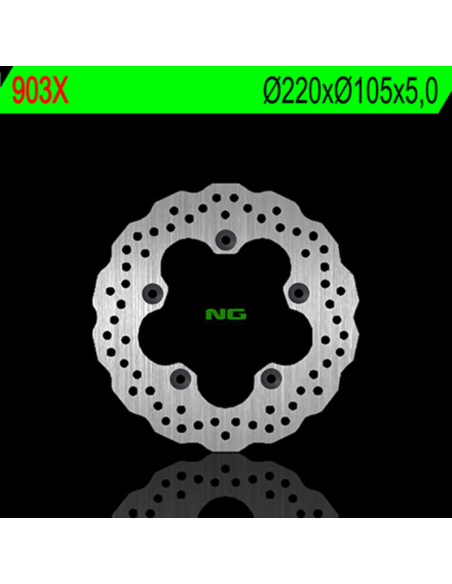 Disque de frein à pétales fixe arrière NG Wave 600 YZF R6 03-14 /1000 YZF R1 04-14