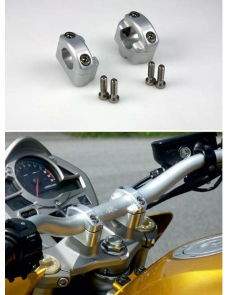 Pontets de guidon Ø28.6mm LSL HONDA, SUZUKI / YAMAHA + 25mm