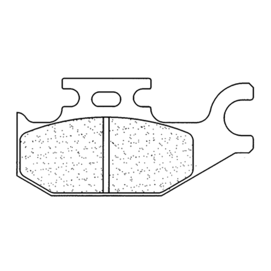 Plaquettes de frein avant ou arrière CL BRAKES - ATV1 métal fritté quad