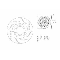 Disque de frein avant/arrière fixe Brembo Oro KYMCO