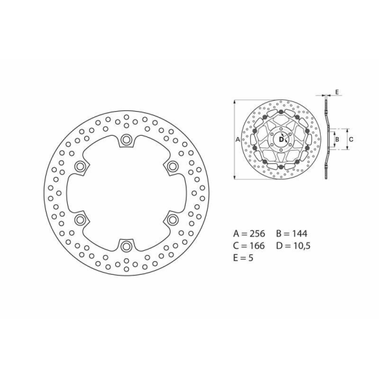 Disque de frein avant fixe Brembo Oro HONDA