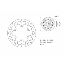 Disque de frein arrière fixe Brembo Oro YAMAHA