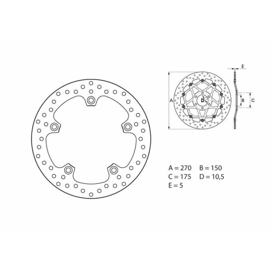 Disque de frein avant/arrière fixe Brembo Oro BMW