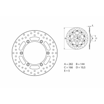 Disque de frein arrière fixe Brembo Oro MOTO GUZZI