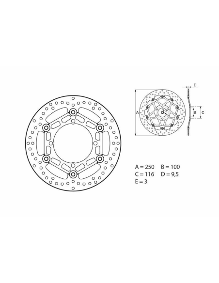 Disque De Frein Avant BREMBO Serie Oro Rond Flottant KAWASAKI SUZUKI