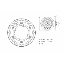 Disque De Frein Avant BREMBO Serie Oro Rond Fixe  HUSQVARNA
