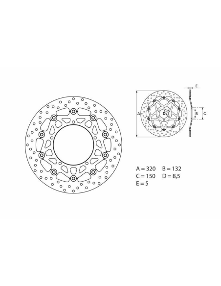 Disque de frein avant flottant Brembo Oro YAMAHA