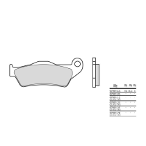 Plaquette de frein BREMBO 07001XS métal fritté Scooter