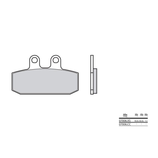 Plaquette de frein avant BREMBO 07006XS métal fritté Scooter