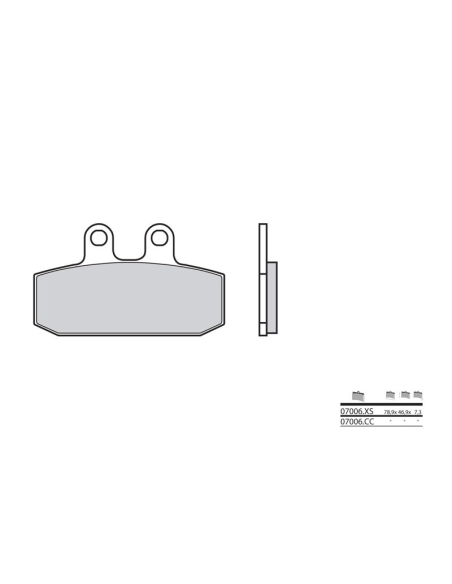 Plaquette de frein avant BREMBO 07006XS métal fritté Scooter