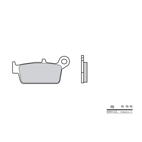 Plaquette de frein BREMBO 07011 organique Scooter