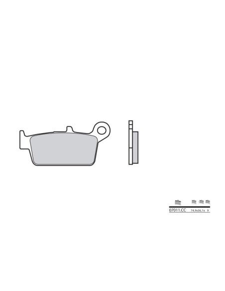 Plaquette de frein BREMBO 07011 organique Scooter