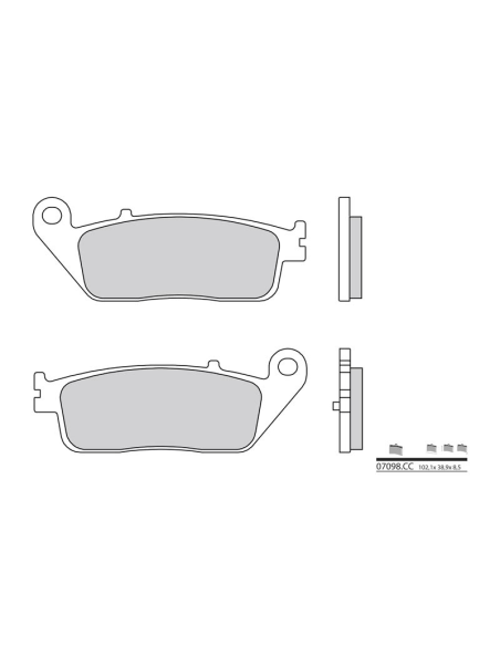 Plaquette de frein arrière BREMBO 07098CC organique Scooter