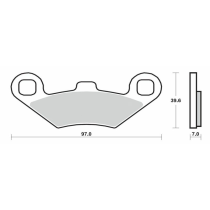 Plaquette de frein BREMBO 07104XS métal fritté Scooter