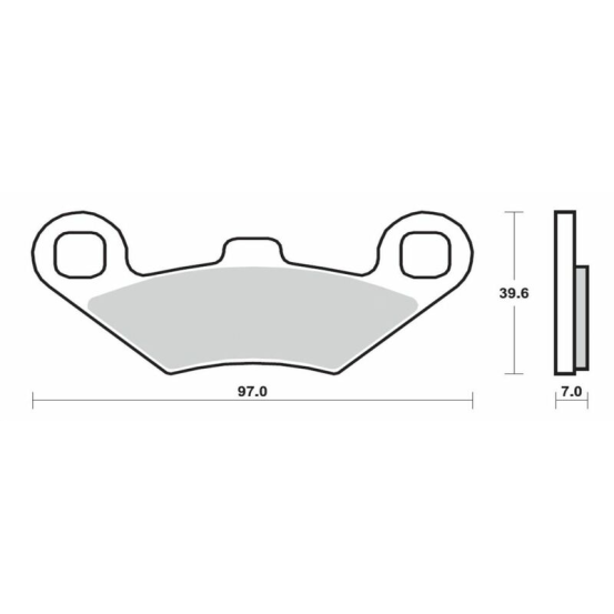 Plaquette de frein BREMBO 07104XS métal fritté Scooter