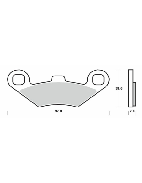 Plaquette de frein BREMBO 07104XS métal fritté Scooter