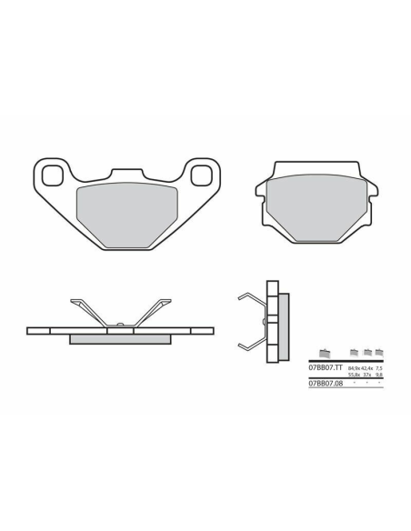 Plaquette de frein BREMBO 07BB0708 organique Cross