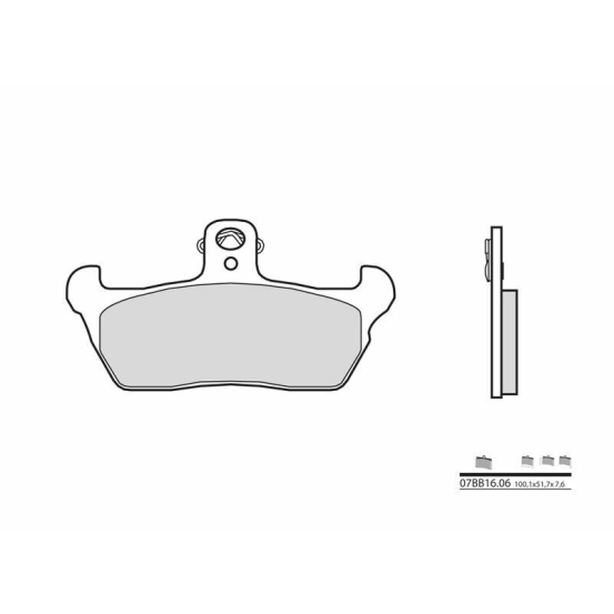 Plaquette de frein avant BREMBO 07BB1606 organique Route