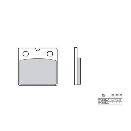 Plaquette de frein avant BREMBO 07BB2107 organique Route