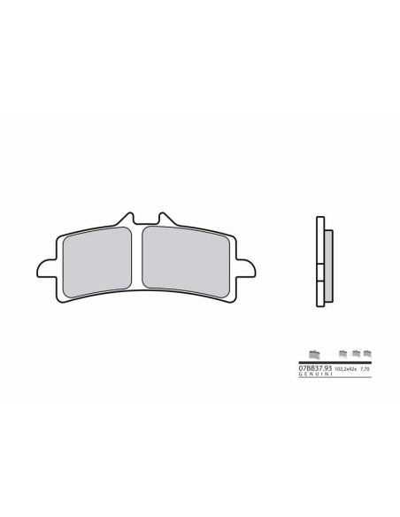 Plaquette de frein avant BREMBO 07BB3793 métal fritté Route