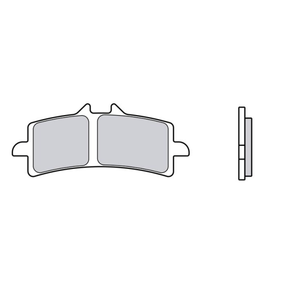 Plaquettes de frein BREMBO route métal fritté - 07BB37LA