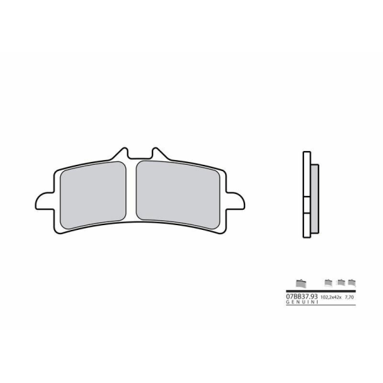 Plaquette de frein avant BREMBO 07BB37SA métal fritté Route
