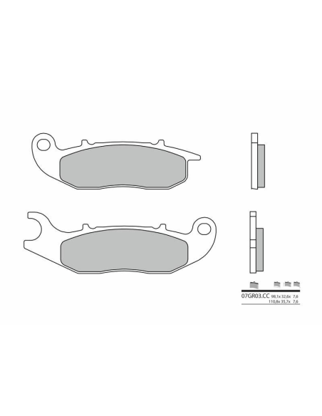 Plaquette de frein avant BREMBO 07GR03CC organique Route