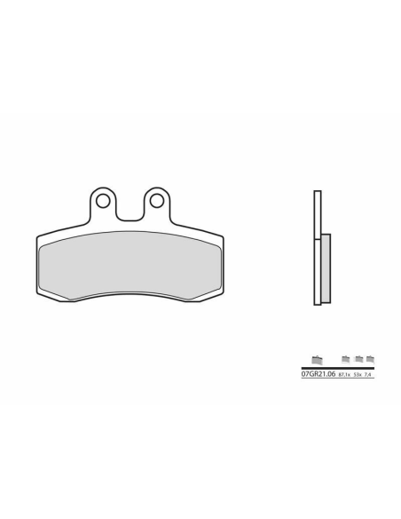 Plaquette de frein avant BREMBO 07GR2106 organique Route