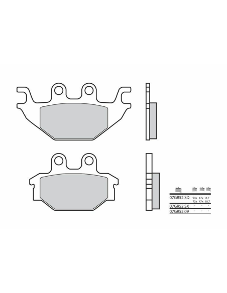 Plaquette de frein BREMBO 07GR5209 organique Cross
