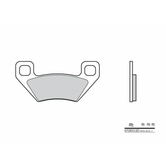 Plaquette de frein BREMBO 07GR53SD métal fritté Cross