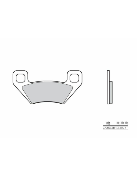 Plaquette de frein BREMBO 07GR53SD métal fritté Cross