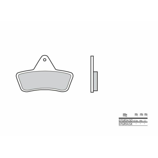 Plaquette de frein BREMBO 07GR54SX métal fritté Quad