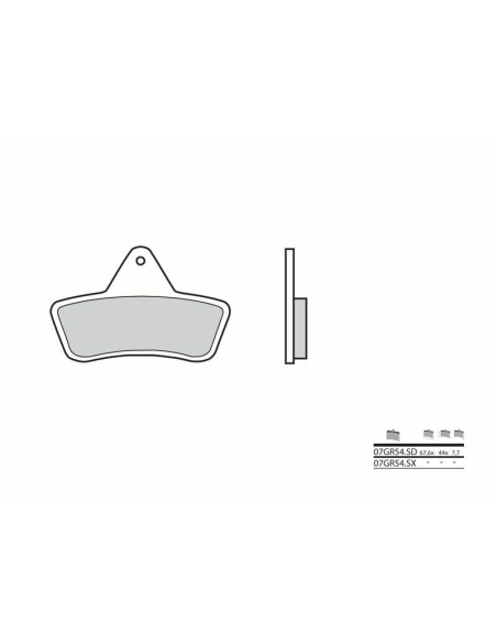Plaquette de frein BREMBO 07GR54SX métal fritté Quad
