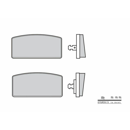 Plaquette de frein avant BREMBO 07GR5915 organique Route