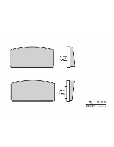 Plaquette de frein avant BREMBO 07GR5915 organique Route
