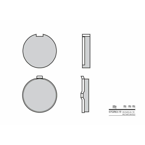 Plaquette de frein BREMBO 07GR6319 organique Route