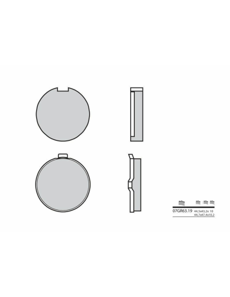 Plaquette de frein BREMBO 07GR6319 organique Route