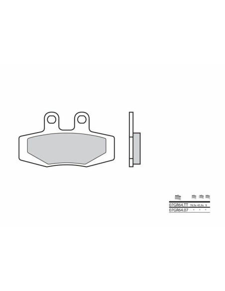 Plaquette de frein BREMBO 07GR6407 organique Cross