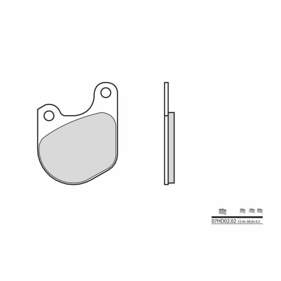 Plaquette de frein avant BREMBO 07HD0202 organique Route