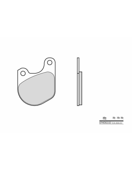Plaquette de frein avant BREMBO 07HD0202 organique Route