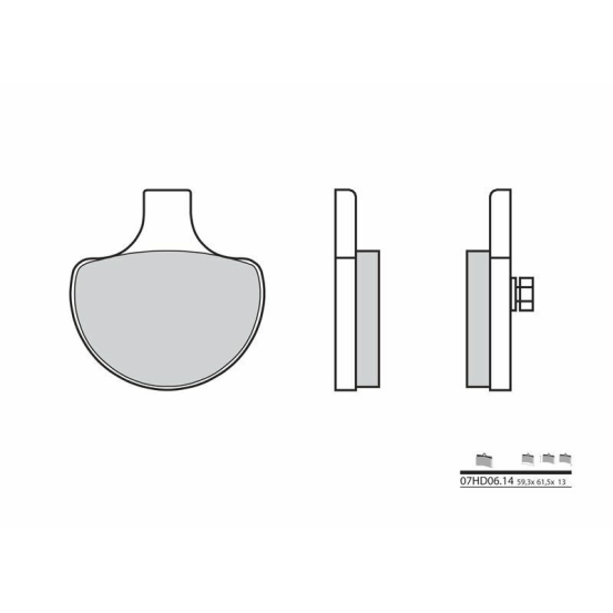 Plaquette de frein avant BREMBO 07HD0614 organique Route