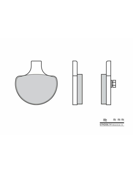Plaquette de frein avant BREMBO 07HD0614 organique Route