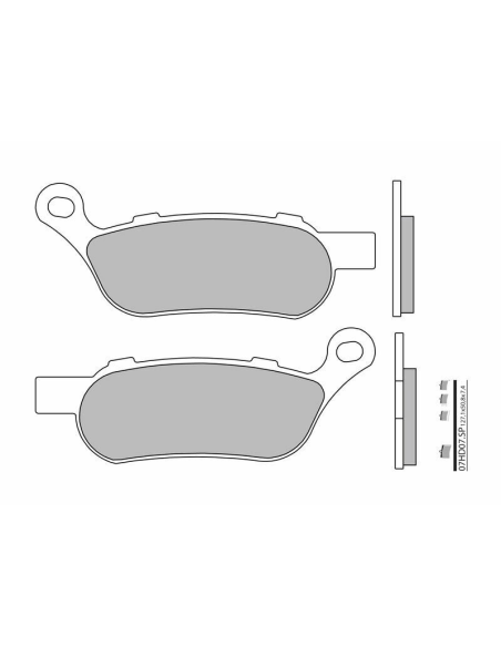 Plaquette de frein arrière BREMBO 07HD07SP métal fritté Route