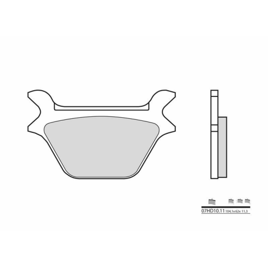 Plaquette de frein arrière BREMBO 07HD1011 organique Route
