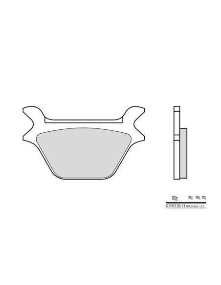 Plaquette de frein arrière BREMBO 07HD1011 organique Route