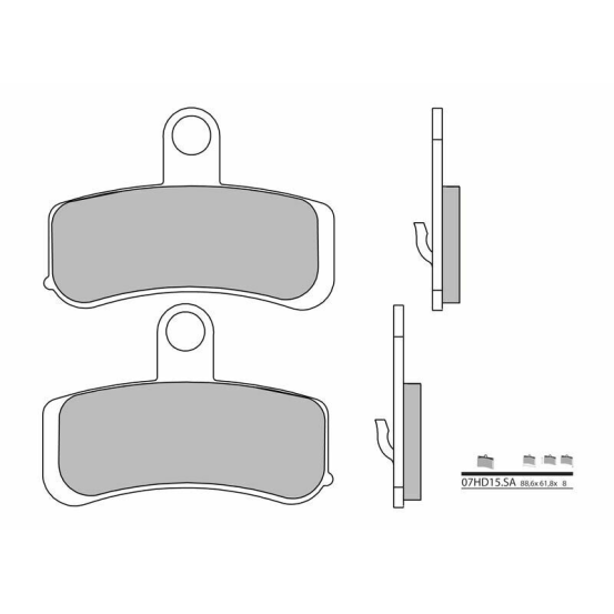 Plaquette de frein avant BREMBO 07HD15SA métal fritté Route