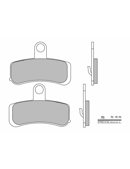 Plaquette de frein avant BREMBO 07HD15SA métal fritté Route