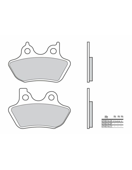 Plaquette de frein avant BREMBO 07HD16SA métal fritté Route