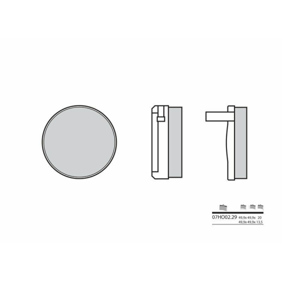 Plaquette de frein avant BREMBO 07HO0229 organique Route